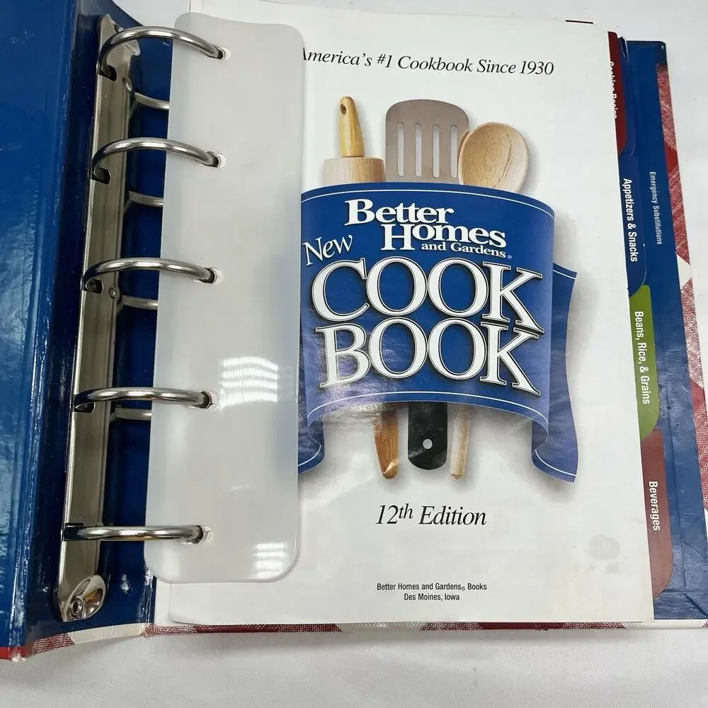 Better Homes And Gardens New Cookbook 12th Edition 5 Ring Binder Hardcover 2003